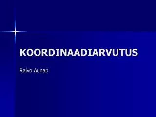 koordinaadiarvutus