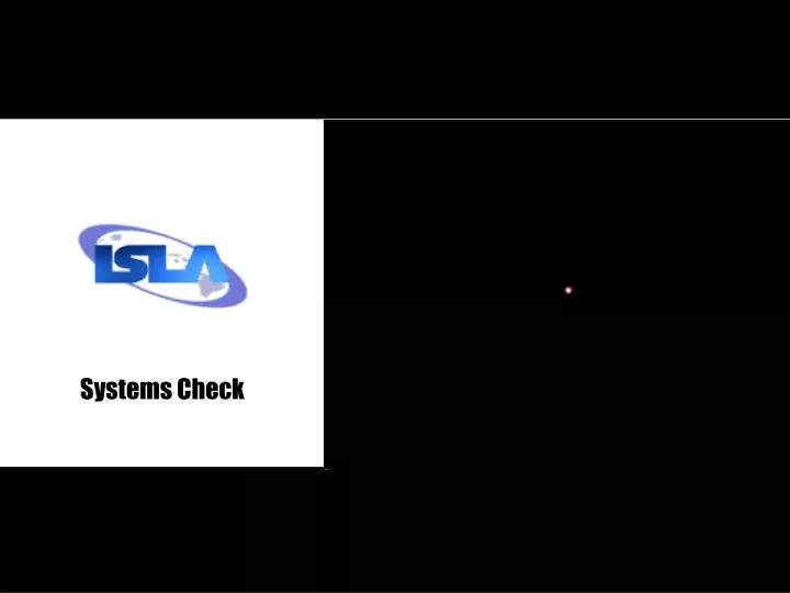 systems check