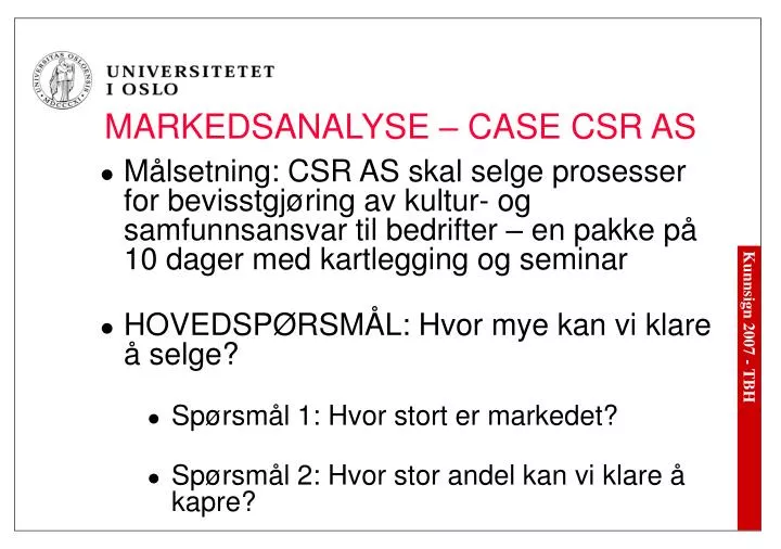 markedsanalyse case csr as