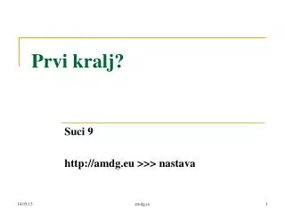 prvi kralj