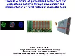 Paul S. Mischel, M.D. The Lya and Harrison Latta Professor of Pathology