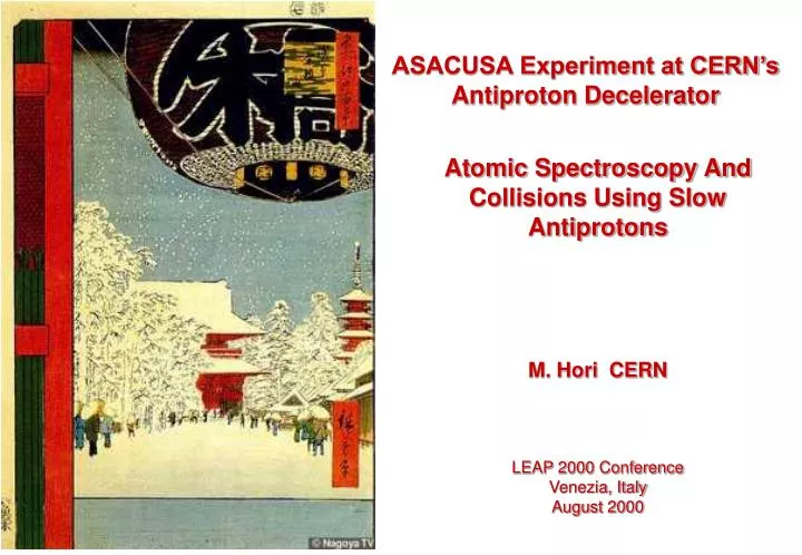 asacusa experiment at cern s antiproton decelerator