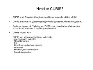 hvad er curis