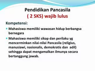 pendidikan pancasila 2 sks wajib lulus