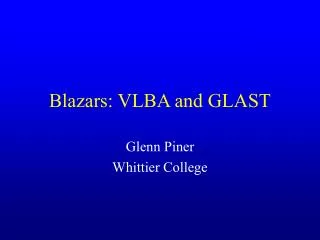 Blazars: VLBA and GLAST