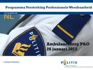 programma versterking professionele weerbaarheid