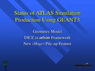 Status of ATLAS Simulation Production Using GEANT3