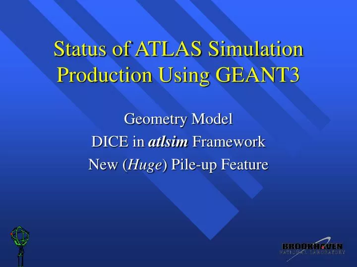 status of atlas simulation production using geant3