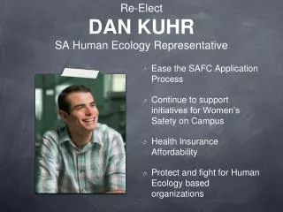 Re-Elect DAN KUHR SA Human Ecology Representative