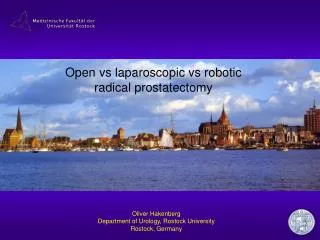 Open vs laparoscopic vs robotic radical prostatectomy
