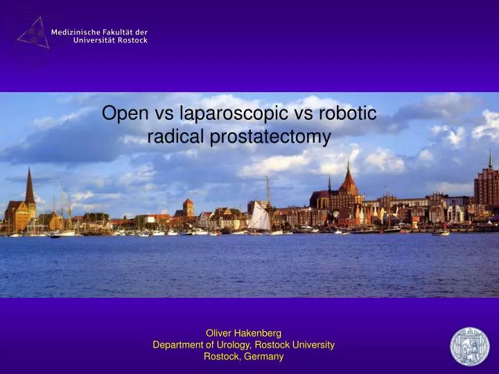 open vs laparoscopic vs robotic radical prostatectomy