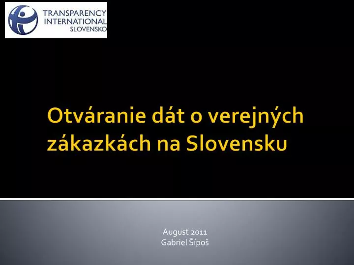 otv ranie d t o verejn ch z kazk ch na slovensku