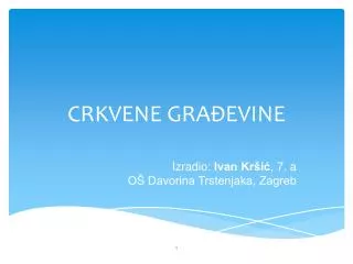 crkvene gra evine
