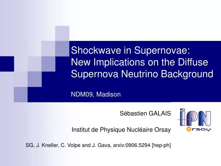 shockwave in supernovae new implications on the diffuse supernova neutrino background ndm09 madison
