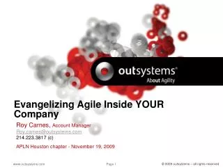 Evangelizing Agile Inside YOUR Company