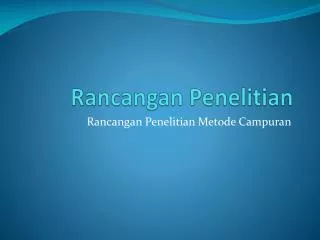 rancangan penelitian