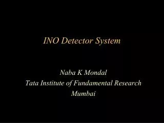INO Detector System
