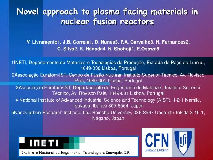 novel approach to plasma facing materials in nuclear fusion reactors