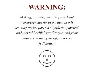 WARNING: