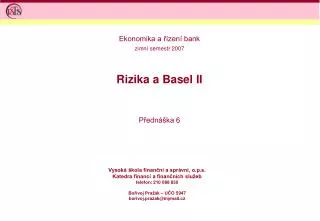 rizika a basel ii