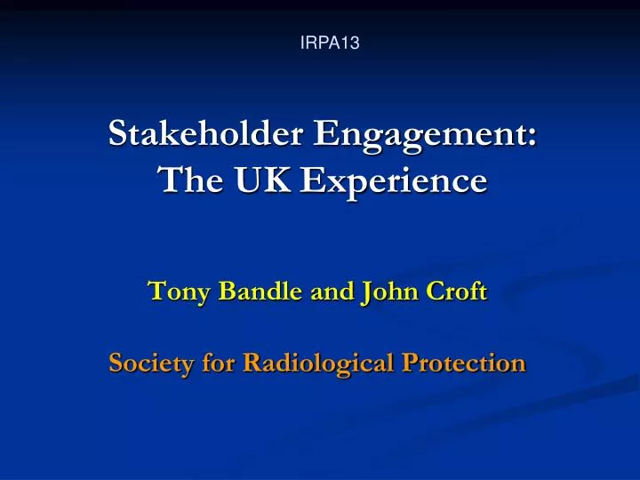 stakeholder engagement the uk experience
