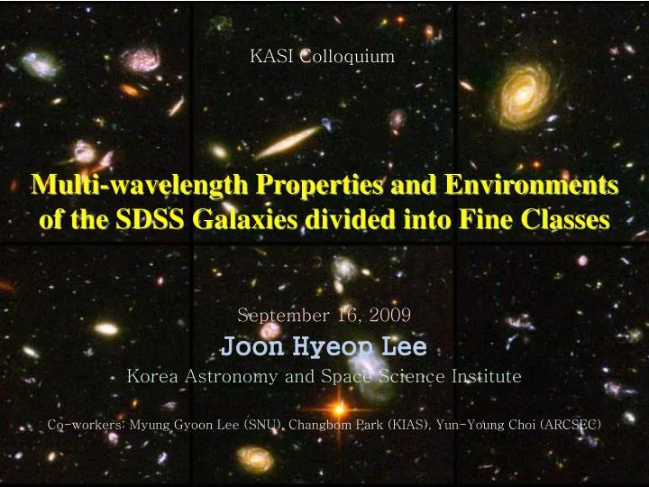 multi wavelength properties and environments of the sdss galaxies divided into fine classes