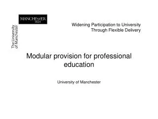 Widening Participation to University Through Flexible Delivery