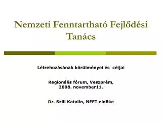 nemzeti fenntarthat fejl d si tan cs