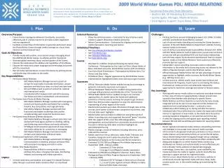2009 World Winter Games PDL: MEDIA RELATIONS