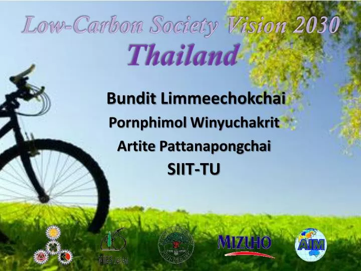 low carbon society vision 2030 thailand