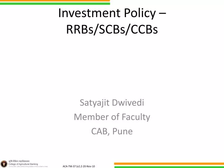 investment policy rrbs scbs ccbs