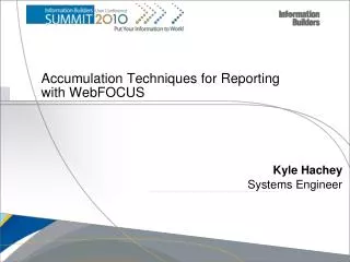 Accumulation Techniques for Reporting with WebFOCUS