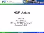 HDF Update - slide 1