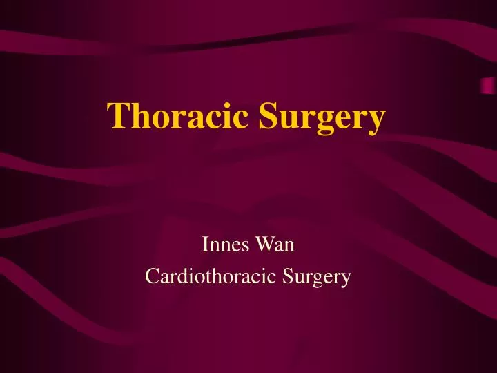thoracic surgery