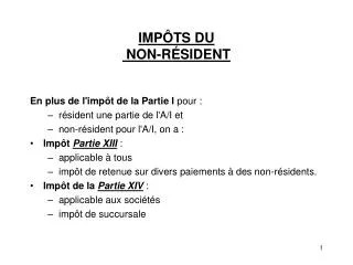 imp ts du non r sident