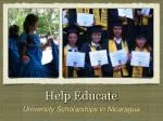 Help Educate: Empowering Nicaraguan Youth through Scholarships - slide 1