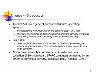 Amoeba -- Introduction