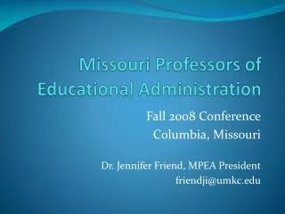 Missouri Professors of Educational Administration