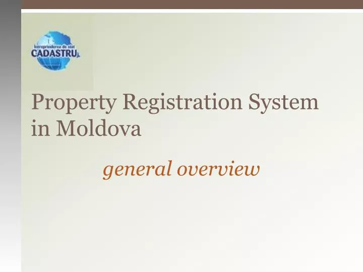 property registration system in moldova