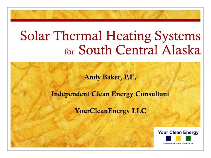 solar thermal heating systems for south central alaska