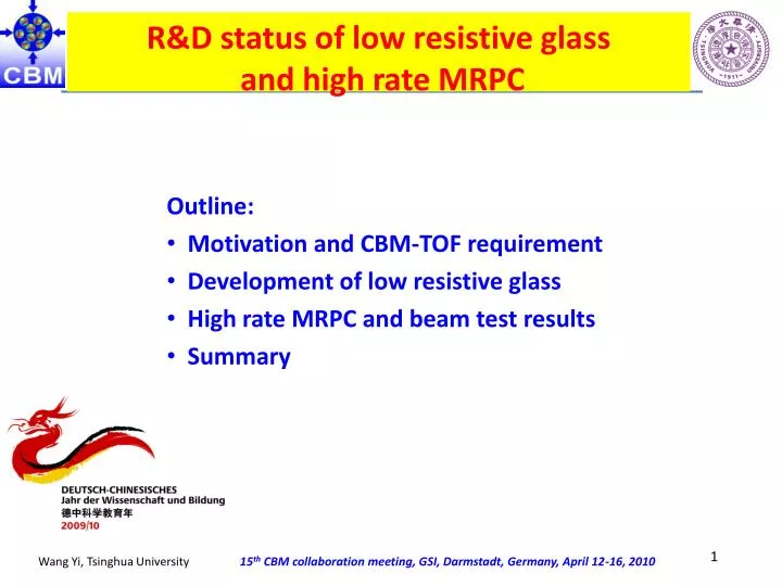 r d status of low resistive glass and high rate mrpc