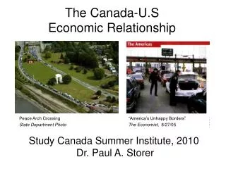 The Canada-U.S Economic Relationship