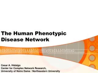 The Human Phenotypic Disease Network