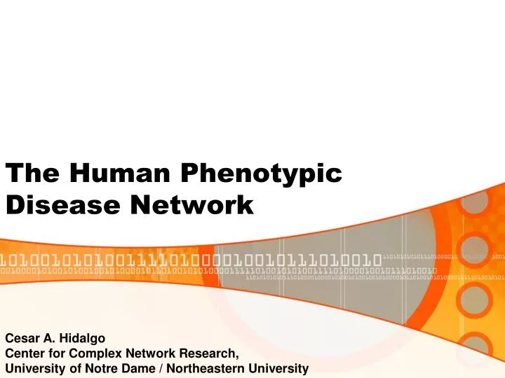 the human phenotypic disease network