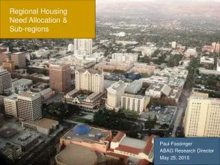 Regional Housing Need Allocation &amp; Sub-regions