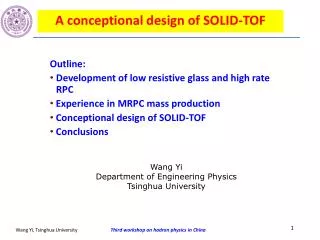 A conceptional design of SOLID-TOF