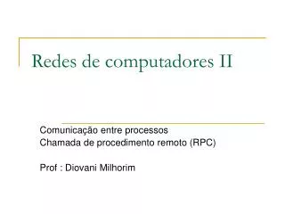 redes de computadores ii