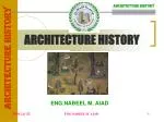 ARCHITECTURE HISTORY - slide 1
