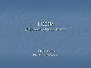 ticom ti ne based c an o pen m anager
