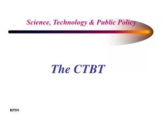 Science, Technology &amp; Public Policy